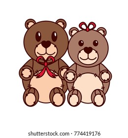 Teddy bear couple design