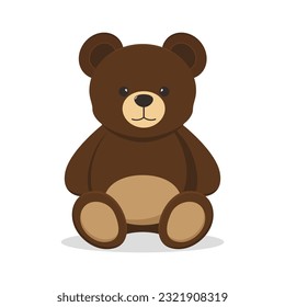 Teddy bear cute cartoon isolated on a white background, good for teddy bear picnic day