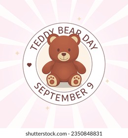 Teddy bear day design template good for celebration. bear vector illustration. flat design. vector eps 10.