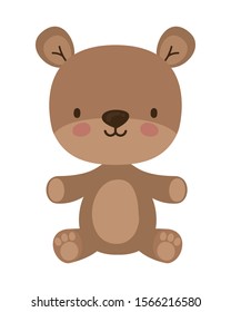 Teddy bear design, Toy childhood play fun kid game gift and object theme Vector illustration