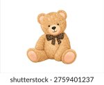 teddy bear doll cute vector design hand drawn
