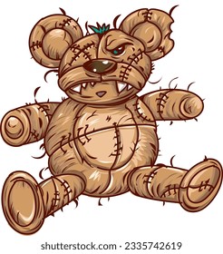 Teddy bear doll halloween