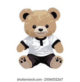 teddy bear. bear doll illustration. cute bear. kids bear.