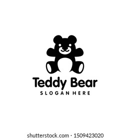 Teddy Bear Doll Logo Design Vector