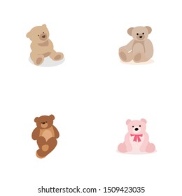 Teddy Bear Doll Logo Design Vector