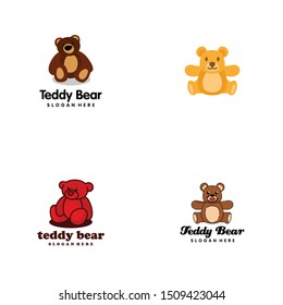 Teddy Bear Doll Logo Design Vector