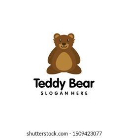 Teddy Bear Doll Logo Design Vector