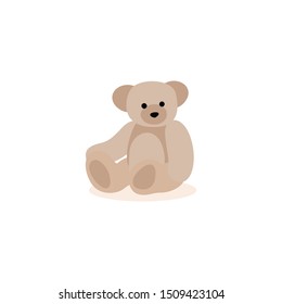 Teddy Bear Doll Logo Design Vector