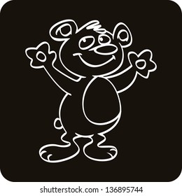Teddy bear in doodle style