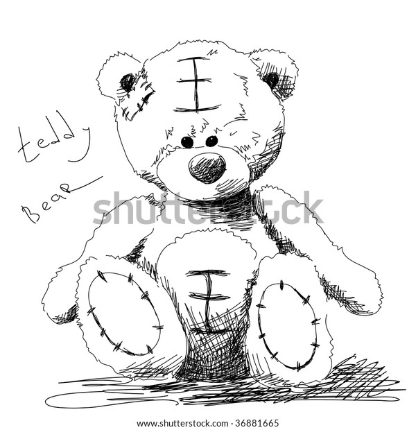 Teddy Bear Doodle Vector Stock Vector (Royalty Free) 36881665