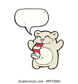 teddy bear eating sock cartoon