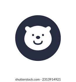 Teddy Bear face cartoon icon