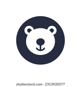 Teddy Bear face cartoon icon
