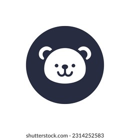 Teddy Bear face cartoon icon