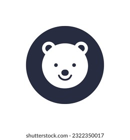 Teddy Bear face cartoon icon