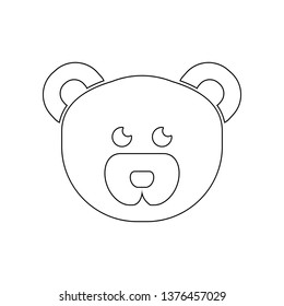 Teddy bear face icon. Element of Baby for mobile concept and web apps icon. Outline, thin line icon for website design and development, app development