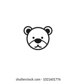 teddy bear face icon. sign design