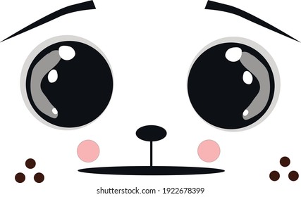 teddy bear face sad upset on white background