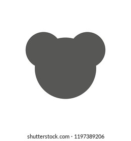Teddy bear face vector icon. Simple isolated logo symbol. eps 10
