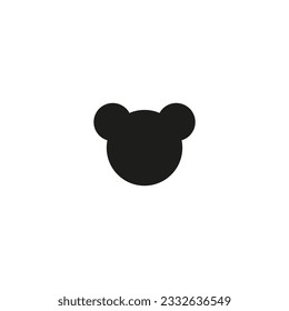 Teddy bear face vector icon. Simple isolated logo symbol.