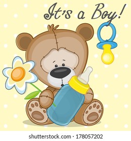 Teddy Bear with feeding bottle