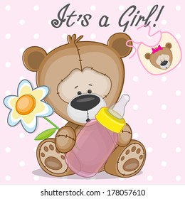 Teddy Bear with feeding bottle