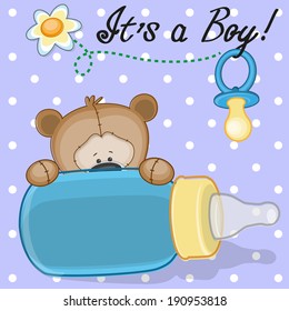 Teddy Bear with feeding bottle