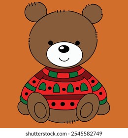 Teddy Bear In Festive Sweater