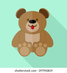 teddy bear flat icon
