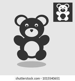 Teddy Bear Flat Icon Apps Websites Stock Vector (Royalty Free ...