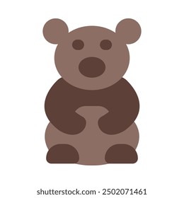 Teddy Bear Flat Icon Design For Personal nad Commercial Use