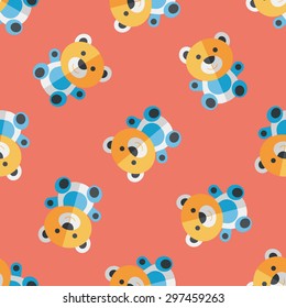 teddy bear flat icon,eps 10 seamless pattern background
