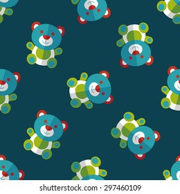 teddy bear flat icon,eps 10 seamless pattern background