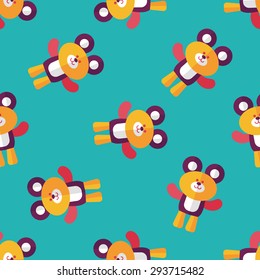 teddy bear flat icon,eps10 seamless pattern background