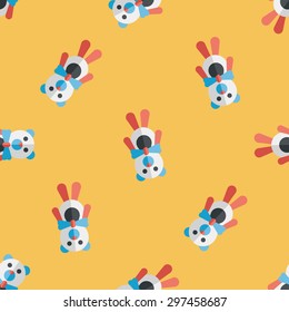 teddy bear flat icon,eps10 seamless pattern background