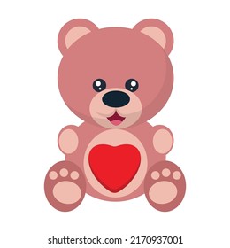 Teddy Bear Flat vector icon which can easily modify or edit 