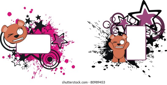 teddy bear funny cartoon copyspace in vector format