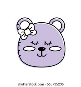 teddy bear girl head animal wild