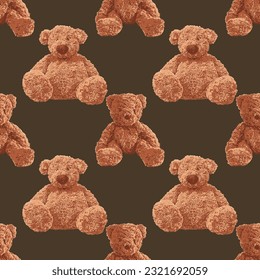 teddy bear in green background