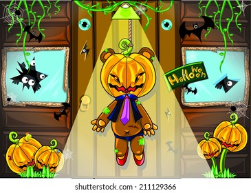 Teddy bear in Halloween