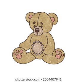 Teddy bear - hand drawn vector illustration.