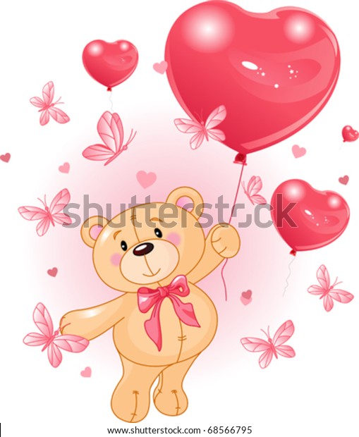 heart shape teddy bear