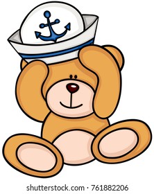 Teddy bear with hat of sailor