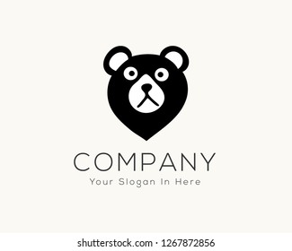 teddy bear head logo design inspiration