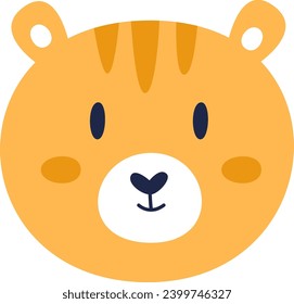 Teddy Bear Head Vector Illustration