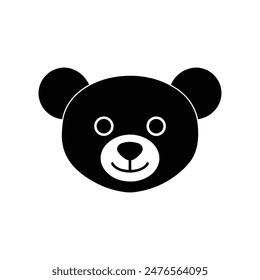 Teddy bear head vector illustration