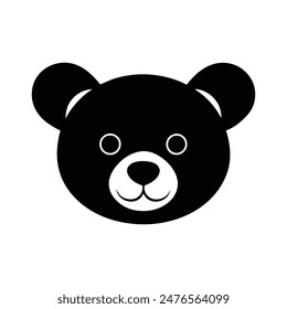 Teddy bear head vector illustration