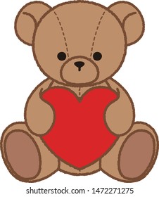Teddy bear with a heart