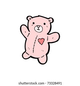 teddy bear and heart cartoon