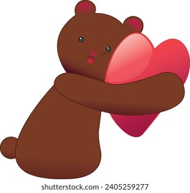 Teddy bear with a heart San Valentin